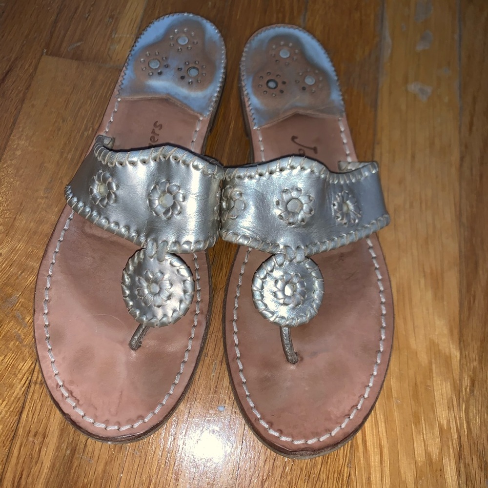 Jack Rogers sandals platinum color